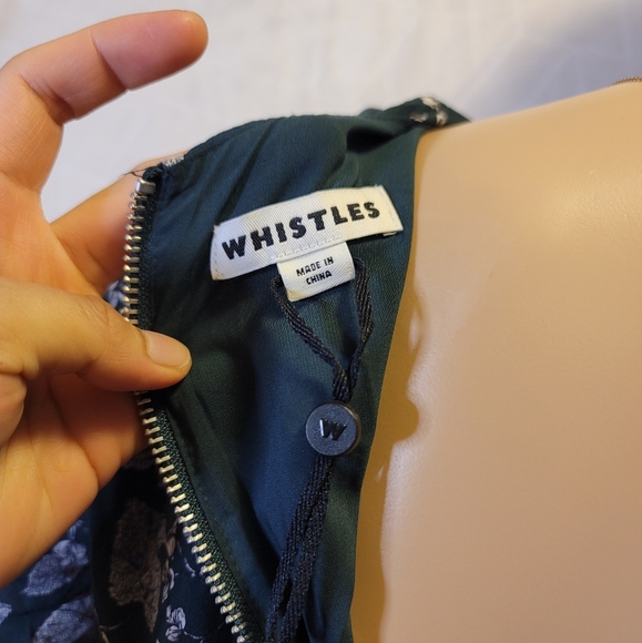 Whistles Green Leafy Prints Midi Dress with Zipped Back - Picture 9 of 10